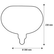 SEGULA LED Floating Filo sand Oval300 E27 6W 2.200 K dæmpbar