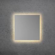 LED-væglampe BLADE Q, mat sølv, 34 x 34 cm, metal, dæmpbar