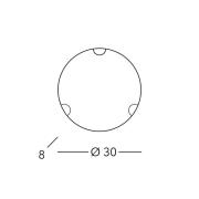 KOLARZ Væglampe Nonna, Ø 30 cm, hjort guldfarvet, glas
