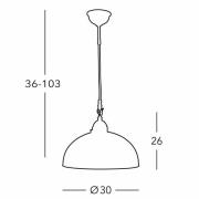 Kolarz hængelampe Nonna, Ø 30 cm, druer, glat kant