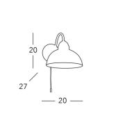 Kolarz Væglampe Nonna, Ø 20 cm, druer, glat kant