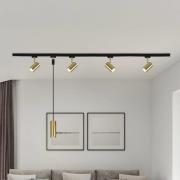 Skinne-sæt DUOline Marley, sort/messing, 2 m 6 lyskilder GU10