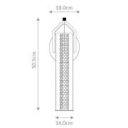 LED-væglampe ESPADA, børstet guld, Ø 16 cm, metal IP44