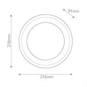 LED-væglampe ALONSO, bronze, Ø 22 cm, metal/glas/alabast