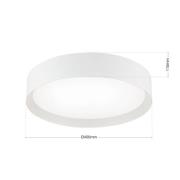 LED-loftslampe VARIO, Ø 40 cm, hvid, metal, CCT, dæmpbar