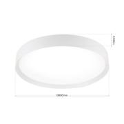 LED-loftslampe VARIO, Ø 60 cm, hvid, metal, CCT, dæmpbar