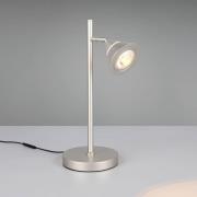 LED-bordlampe Romeo, højde 40 cm, nikkelfarvet, metal, CCT