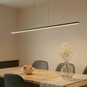 Lucande LED-hængelampe Solvar, 158 cm, sort, CCT, dæmpbar