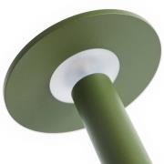 HAY LED-batteridrevet bordlampe HOST PORTABLE, olivengrøn, 22 cm, IP44