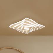 LED-loftlampe HERO, sand, 40x40 cm, fjernbetjening, CCT dæmpbar