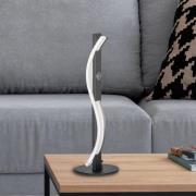 LED-bordlampe BRIDGE, sort, højde 41 cm, metal, dæmper