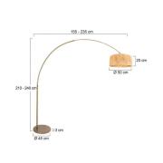 Bue-gulvlampe Sparkled Light bronze/brun 240 cm Søgras