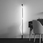Maytoni LED-gulvlampe Tau, sort, aluminium, højde 150 cm