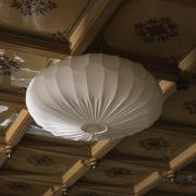 Globen Lighting Loftlampe BLADVERK, hvid, Ø 70 cm, tekstil