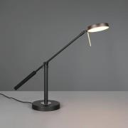 LED-bordlampe Monza, sort mat, højde 52 cm, metal