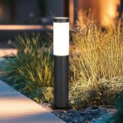 Sokkellampe Trioto, sort mat, højde 45 cm, stål