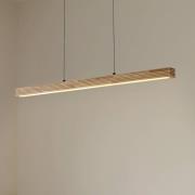 Lucande LED-hængelampe Emara, lyst træ, eg, CCT