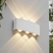Lindby udendørs LED-væglampe Ithan, 3 lyskilder, hvid, 17 cm