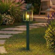 Lucande Ferda vejlampe, 100 cm, grøn, IP44
