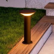 LED-sokkellampe Rigosa, sort, højde 35 cm, metal