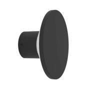 Rigosa udendørs LED-væglampe, sort, Ø 10 cm, metal