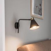 Væglampe Avalone udhæng 34 cm sort/messing