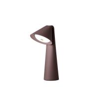 FRANDSEN LED-batteridrevet bordlampe Ami, brun, 32 cm, dæmpbar
