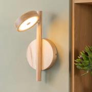GOOD & MOJO LED-væglampe Okinawa, natur, stik, træ