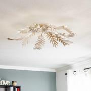 Loftlampe Felce som bregne, elfenben, 70 x 70 cm