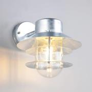 Udendørs væglampe Ruvuuma zinkfarvet Ø 22 cm nedadrettet