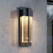 Lucande udendørs LED-væglampe Velune, antracit/klar, 35 cm, CCT