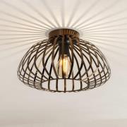 Loftlampe Espinal, børstet bronze, Ø 39 cm, metal E27