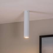 Loftspot Tecno 1M, stål, GU10, højde 30 cm, hvid