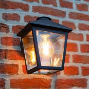 Udendørs væglampe ZAGO, sort, 20 cm, metal, IP44, E27