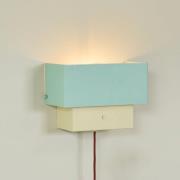 Væglampe ART, blå/sandfarvet, bredde 22 cm, jern