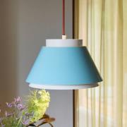 Hængelampe Remi, blå/beige, Ø 25 cm, metal