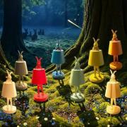 KARE LED-batteridrevet bordlampe Animal Rabbit, orange, IP54, 29 cm