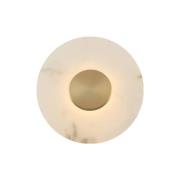 LED-væglampe Allison, guldfarvet/hvid, Ø 30 cm, metal