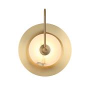 LED-væglampe Samira, messing, Ø 25 cm, kunststen/metal