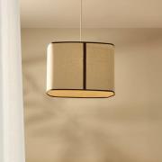 MARKET SET Hængelampe Dolce, kalkstenbeige, hør, E27