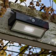 LED-udendørs væglampe ARROW, mørkegrå, 18 cm, med sensor, IP44