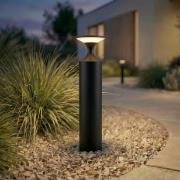 Lucande LED-gadelampe Navor, højde 50 cm, sort, IP65