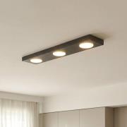 Loftlampe Hero, sort, 55 x 12 cm, 3 lyskilder, metal, GX53