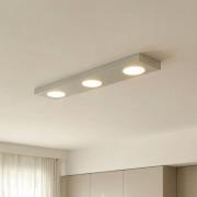 Loftlampe Hero grå-beige, 55 x 12 cm, 3 lyskilder, metal GX53