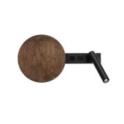 Væglampe Hotel Mood, sort/brun, metal, træ, G9