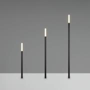 LED-lampe med jordspyd STICK, sort, 3 lyskilder, IP44, stik