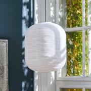 HAY lampeskærm, aflang, hvid, papir/bambus, Ø42 cm