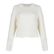 Løsstrikket rundhalset sweater