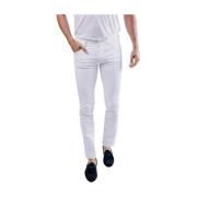 Slim Fit Denim Jeans med grøn fluorescerende syning