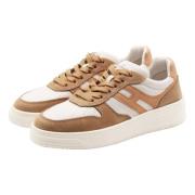 Retro-Flair Sneaker i Yogurt/Beige